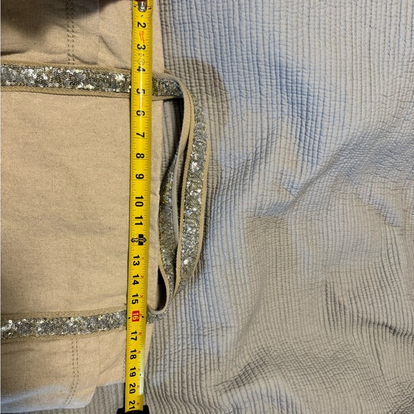 Thick fabric Gap tote bag with sparkly detailing and blue cotton lining - Picture 9 of 12